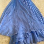 La Femme Periwinkle Strapless Prom Dress Photo 3