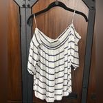 Rails  White & Navy Off-Shoulder Blouse! So cute perfect for the 4th! Women’s M! Photo 2
