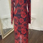 Almost Famous Early 2000's Romantic Goth Red Black Mesh Maxi Dress Plus Size 2X Photo 0