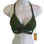 Kona Sol Womens Faux Wrap Halter Bikini Top Photo 1