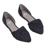 Eileen Fisher  Fuller Suede d'Orsay Flat Black Pointed Toe Leather Shoes 8 EUC Photo 0