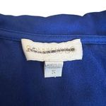 Ronny Kobo Womenâs Ranell Collared Long Sleeve Royal Blue Wrap Cutout Midi Dress Photo 4