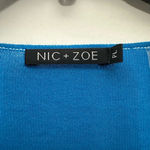 Nic+Zoe Aquamarine Button Up Cardigan Size Petite Large Lightweight Piping NWT Photo 3