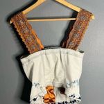 Guess reworked tie dye denim button up corset top Photo 2