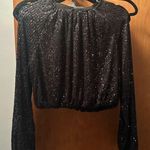 Sincerely Jules Black Sequin Top Size L Photo 0