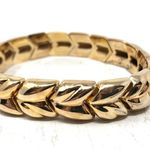 Sterling Silver with gold overlay stretch bangle, 22.3g Photo 3