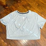 Nike Women’s plus grey one luxe twist short sleeved crop top dri-fit activewear Photo 1