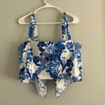 Cara Cara blue floral Nancy cropper blouse Size L Photo 3