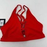 Frederick's of Hollywood NWT  Women Small Sunset Strap Bathing Suit Top Fiery Red Photo 0