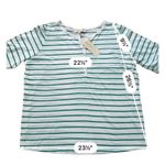 Jones New York stripped short sleeve tee size 1X Photo 1