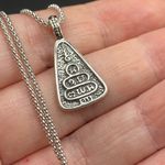 Buddha Sterling Silver Necklace Popcorn Chain Silver Photo 3