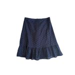 Draper James  Navy Blue RSVP Eyelet Ruffle Skirt Size 8 Photo 4