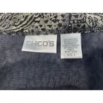 Chico's  Tank Top XL Liquid Knit Black Silver Dotted Cyber Grunge Whimsygoth Photo 3