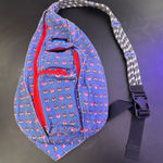 KAVU Bag Rope Sling Crossbody Fox Print Hiking Outdoor Limited Edition Blue Photo 0