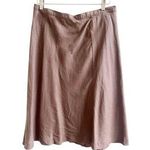 Speigal Vintage Linen Blend Skirt NWT Size 16 Brown Knee Length Contemporary Photo 0