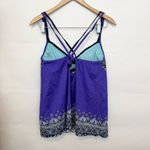 Athleta Nosara Asana Paisley Tankini Swimsuit Gym Yoga tank top size large Photo 2