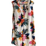 Old Navy  XL white tropical floral V-neck tank top dress Photo 0