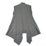 CULLAN Womens Gray 100% Cashmere Draped Waterfall Vest Cardigan Sweater Medium Photo 1