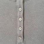 Reformation  Jayden rib Henley Black Long Sleeve Top size S Photo 4