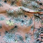 Sophie Rue Women's Ruched Crop Top Dusty Mauve Floral, Size Extra Small Pink Photo 5