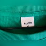 Stelle Oversized Cropped Crewneck Sweatshirt Size XL Kelly Green NWOT Photo 2