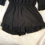 The Impeccable Pig  Black Off the Shoulder Romper Photo 3