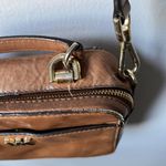 Michael Kors Tan Leather MK Crossbody Purse Photo 2