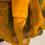 Free People Intimately Soul Of The Sun Bodysuit M Yellow Green Tassels Boho Chic Photo 9