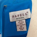 Papell 100% Silk Shift Womens Dress Sz 4P Artsy Bright Colorblock 60s Inspired Blue Photo 9