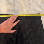 Elie Tahari Black Pinstriped Pleated Wide Leg Pants Size Medium Photo 5