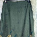 Requirements  Vintage Moleskin Feel Size 6 Floral Green Skirt Back Zipper Closure Photo 2