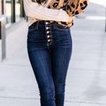 Andrée NWT Bold Adventures Camel Brown Leopard Sweater Small Photo 8