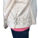 Votre Nom Womens Moto Jacket Coat Asymmetrical Zip Lightweight Beige Size 12 Photo 4