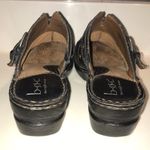 B.O.C. Women’s Black Leather Grommet Strap Heeled Clogs Size 8 Photo 6