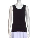 Jason Wu  Black Scoop‎ Neck Sleeveless Tank Top, Size Small Photo 1