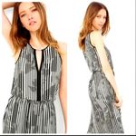 White House | Black Market Striped Keyhole Maxi Dress Black/White 2 Photo 1