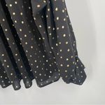 Molly Bracken Blouse Small La Collection Premium Black Gold Spots Dots Cocktail Photo 8