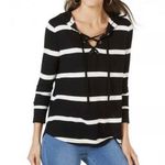 INC Womens  Hooded Lace Front Top - Sz S Photo 0