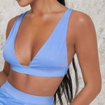 NWT, Lavishly Paris Baby Blue Bralette and Leggings Pajamas Set Size undefined Photo 7