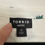 Torrid Harper Pullover Blouse Happy Hour Skull White Pineapple Photo 3