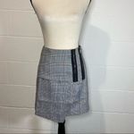 Blush Plaid Mini Skirt with Side Zipper and Zipper Details Photo 4