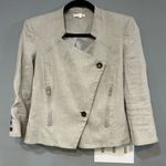 Helmut Lang  linen blend blazer beige gray taupe women's size 2‎ Photo 0