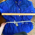 Marker Ski Suit One Piece Snowsuit Snow Bib Apres Vtg Womens size 10 cobalt blue Photo 7