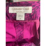 Coldwater Creek  Natural Fit size 14 capri length pink leaves pants Photo 5