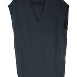 Everlane  Black Japanese Goweave V-Neck Cocoon Dress Sleeveless Womens Size L Photo 0