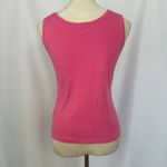 Boden Pink Tank Top Ruffle Button Front‎ Henley Sleeveless Shirt Womens 12 Photo 2