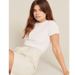 Boody White Ribbed Crewneck Short Sleeve T Photo 0