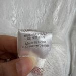 White Lace Sheer Long Sleeve Boatneck Top Sz M NWT Size M Photo 7