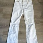 MOTHER THE TRIPPER ALMOST INNOCENT WHITE DISTRESSED CROPPED HIGH RISE JEANS Size 26 Photo 2