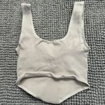Urban Outfitters  Cream Ribbed Crop Tank Top Photo 1